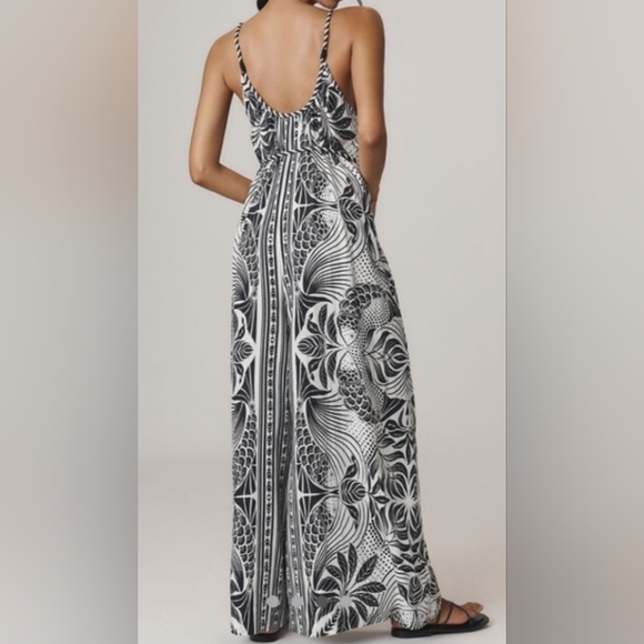 Farm Rio Linen Wide Leg Jumpsuit - Picture 3 of 10